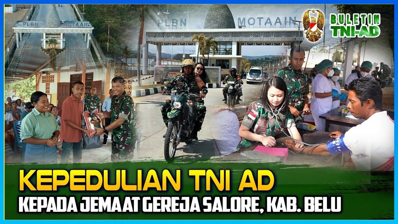 Kepedulian TNI AD Kepada Jemaat Gereja Salore, Kabupaten Belu