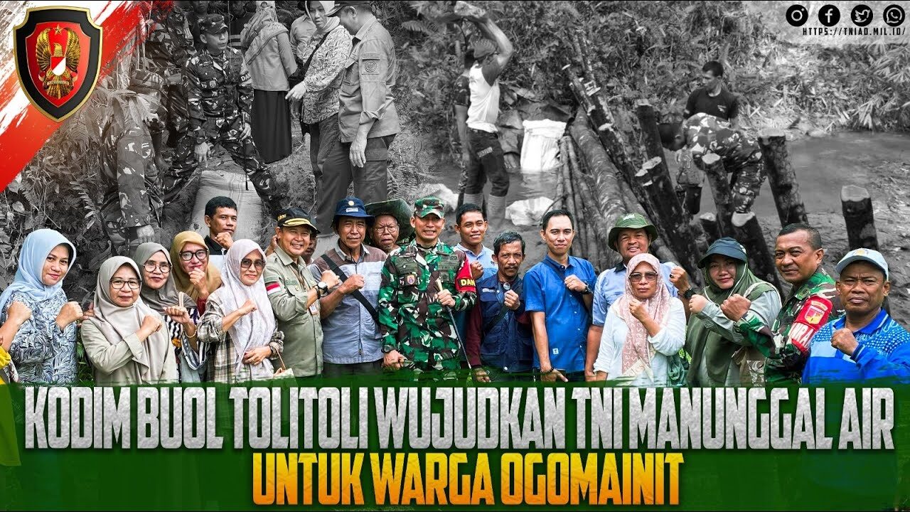 Kodim Buol Tolitoli Wujudkan TNI Manunggal Air untuk Warga Ogomainit