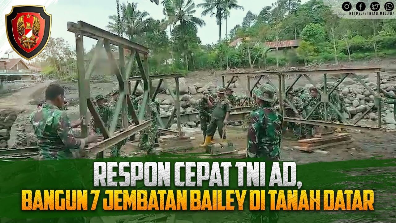 Respon Cepat TNI AD, Bangun 7 Jembatan Bailey di Tanah Datar