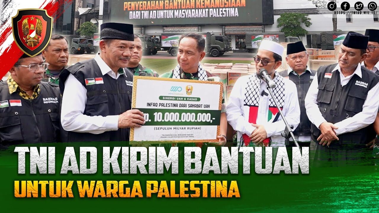 TNI AD Kirim Bantuan untuk Warga Palestina
