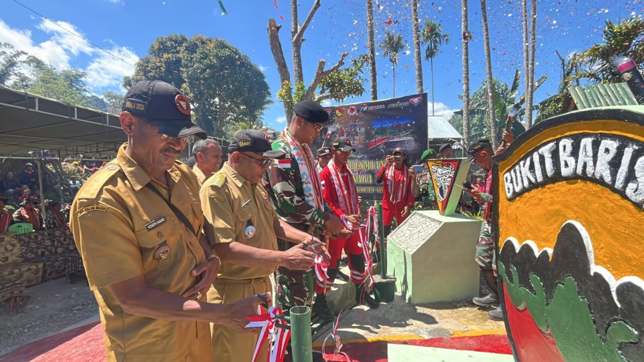 Sambut HUT ke-79 RI, Jembatan “Jenaka” Jadi Kado Perpisahan Satgas Yonkav 6/Naga Karimata