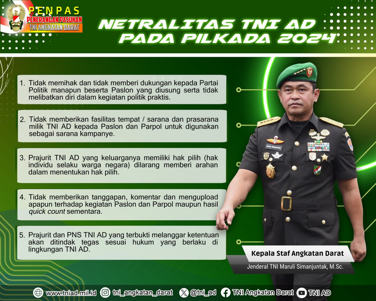 LINK DOWNLOAD NETRALITAS TNI AD PADA PILKADA 2024