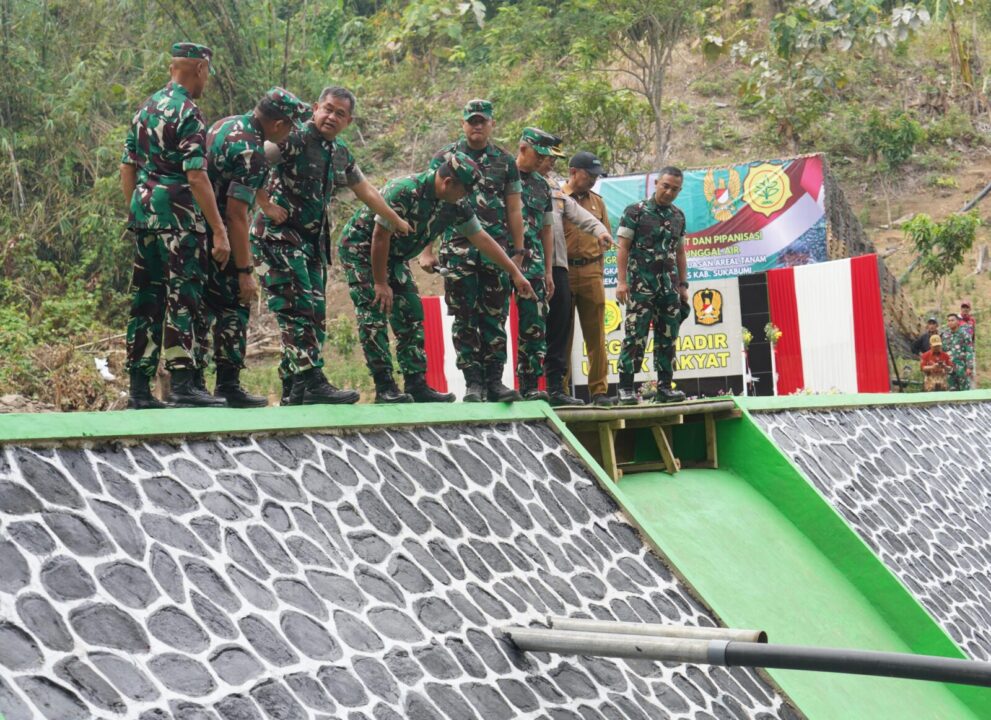 Resmikan Dam Parit Irigasi, Kasad Dorong Hanpangan untuk Sejahterakan Ribuan Petani Sukabumi