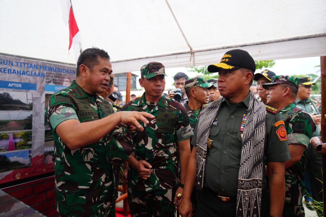 Solusi Irigasi Ratusan Hektar Sawah di Banyumas, Panglima TNI dan Kasad Resmikan Instalasi Pompa Hidram