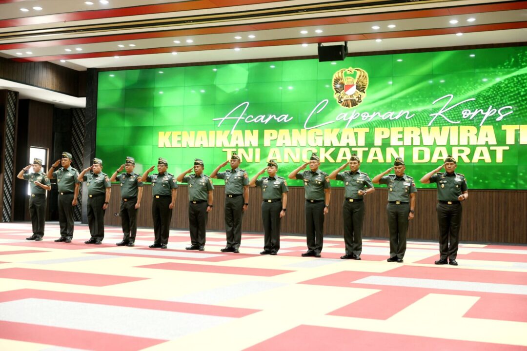 Wakasad Terima Laporan Korps Kenaikan Pangkat 12 Pati TNI AD