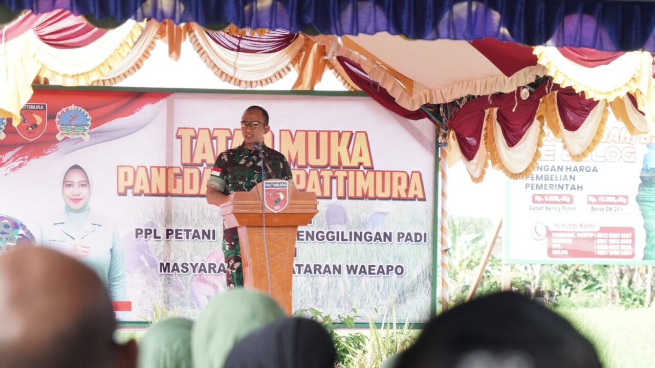 Dukung Ketahanan Pangan Nasional, Pangdam XV/Pattimura Ikut Panen Padi di Pulau Buru