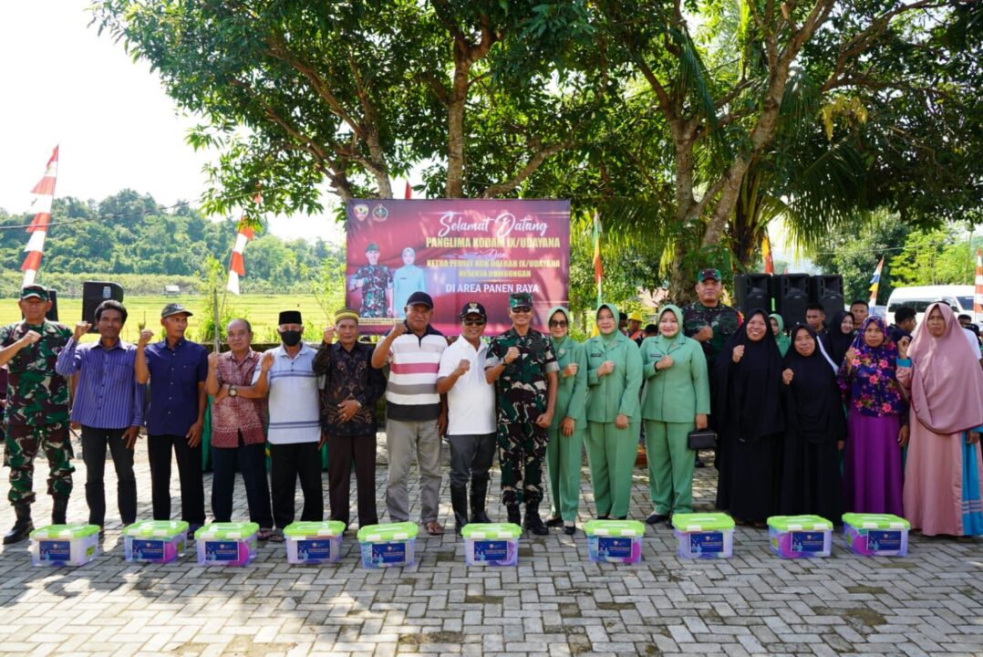 Panen Raya Padi Bersama TNI AD, Pangdam IX/Udayana : Langkah Menuju Kesejahteraan Petani