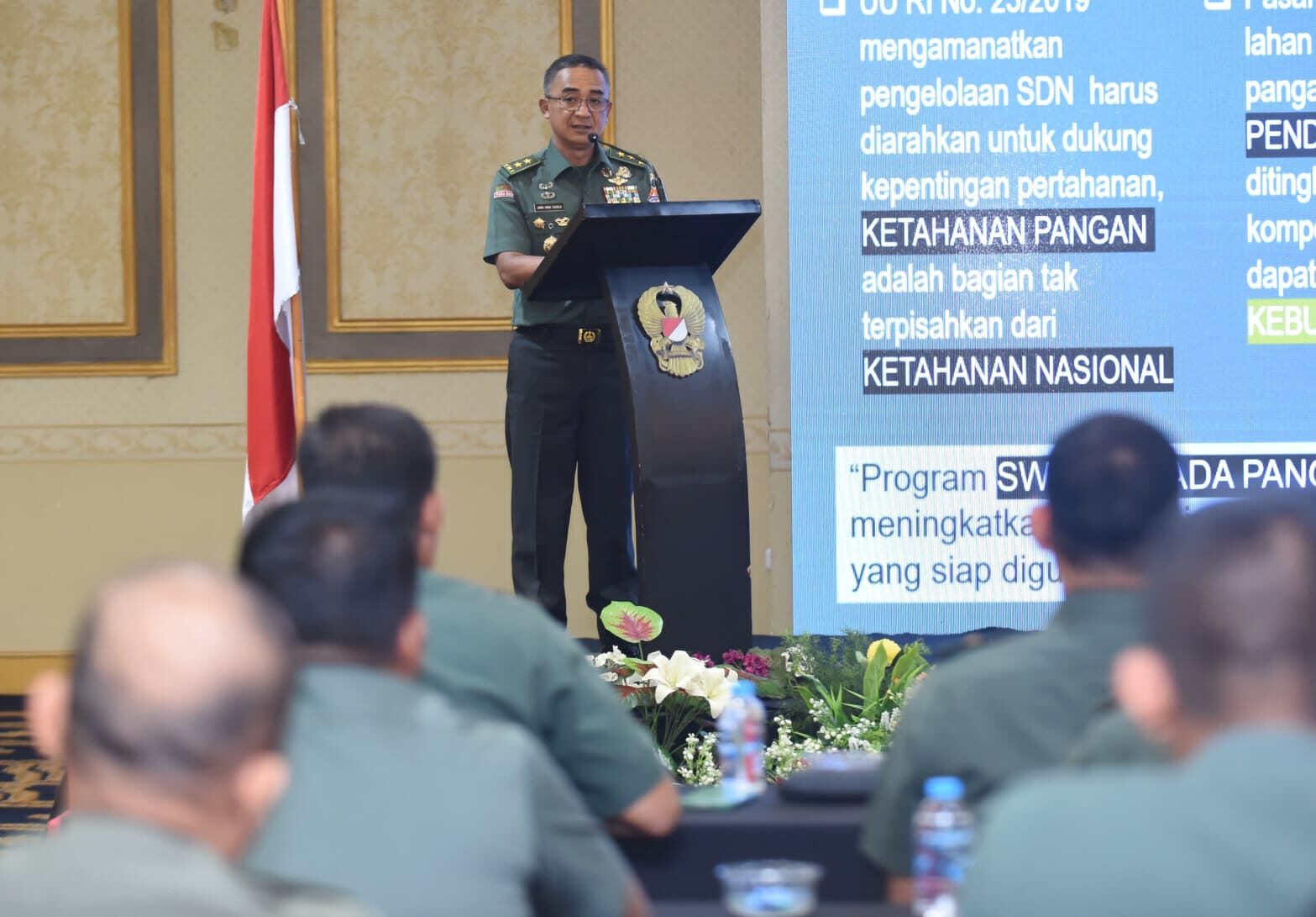 TNI AD Guncang Semangat Swasembada, Aster Kasad Buka Bimtek Strategi dan Digitalisasi Program Swasembada Pangan TA 2025