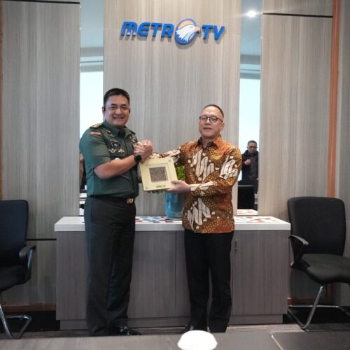 Perkuat Silaturahmi dan Kolaborasi, Kadispenad Sambangi Metro TV