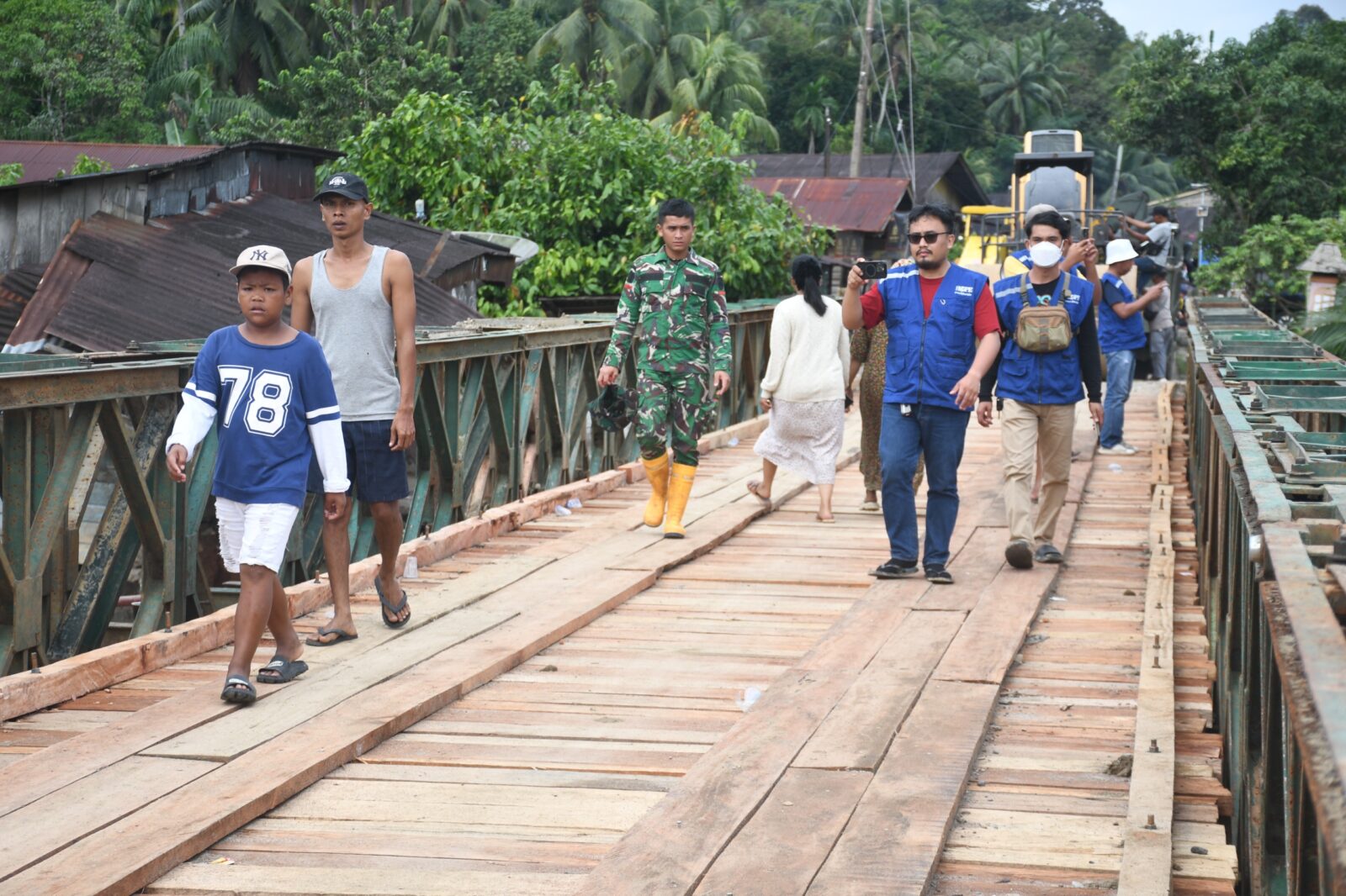 Jembatan Bailey di Anggoli Tuntas Dibangun, Akses Warga Tapteng Kembali Terhubung