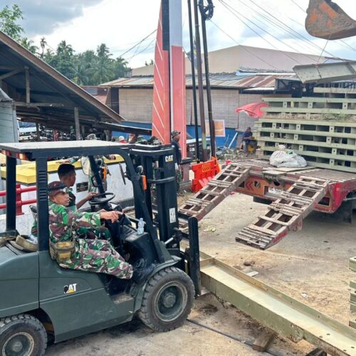Sambungkan Kembali Akses yang Terputus, Kodam IM Kebut Pembangunan Jembatan Bailey di Aceh