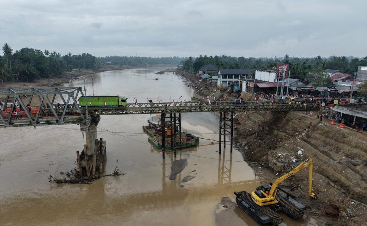Jembatan Bailey Kutablang Rampung, Jalur Nasional Medan-Banda Aceh Kembali Normal