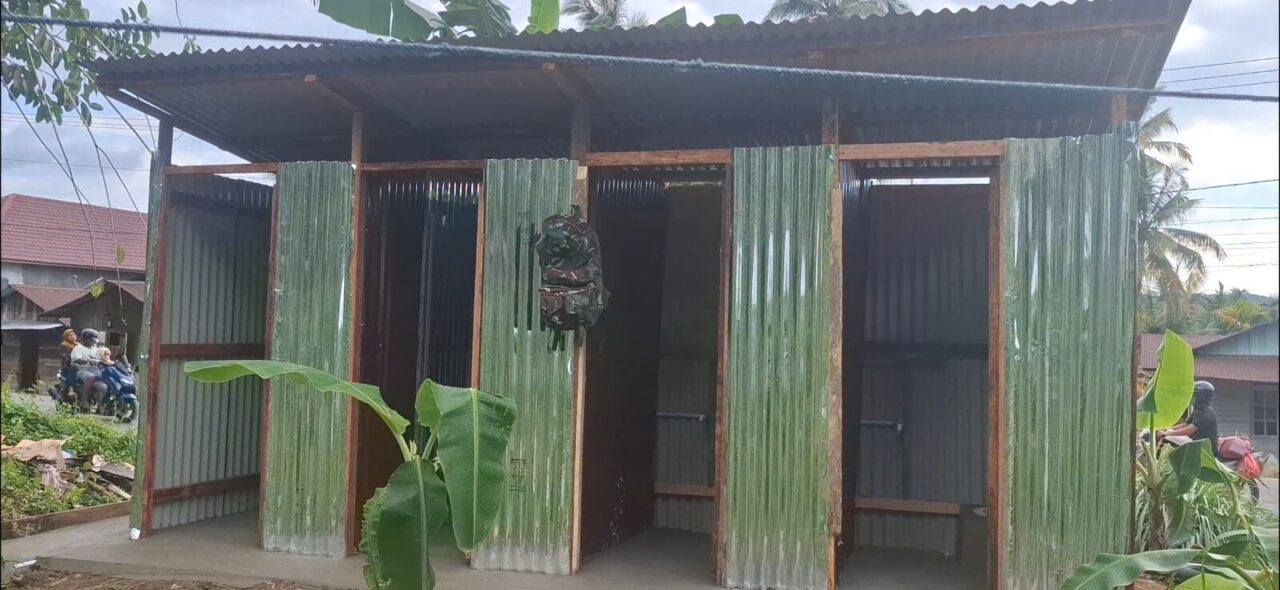 Hadirkan Sarana Sanitasi, Satgas Gulbencal Kodam I/BB Rampungkan 4 Unit MCK di Desa Aek Horsik