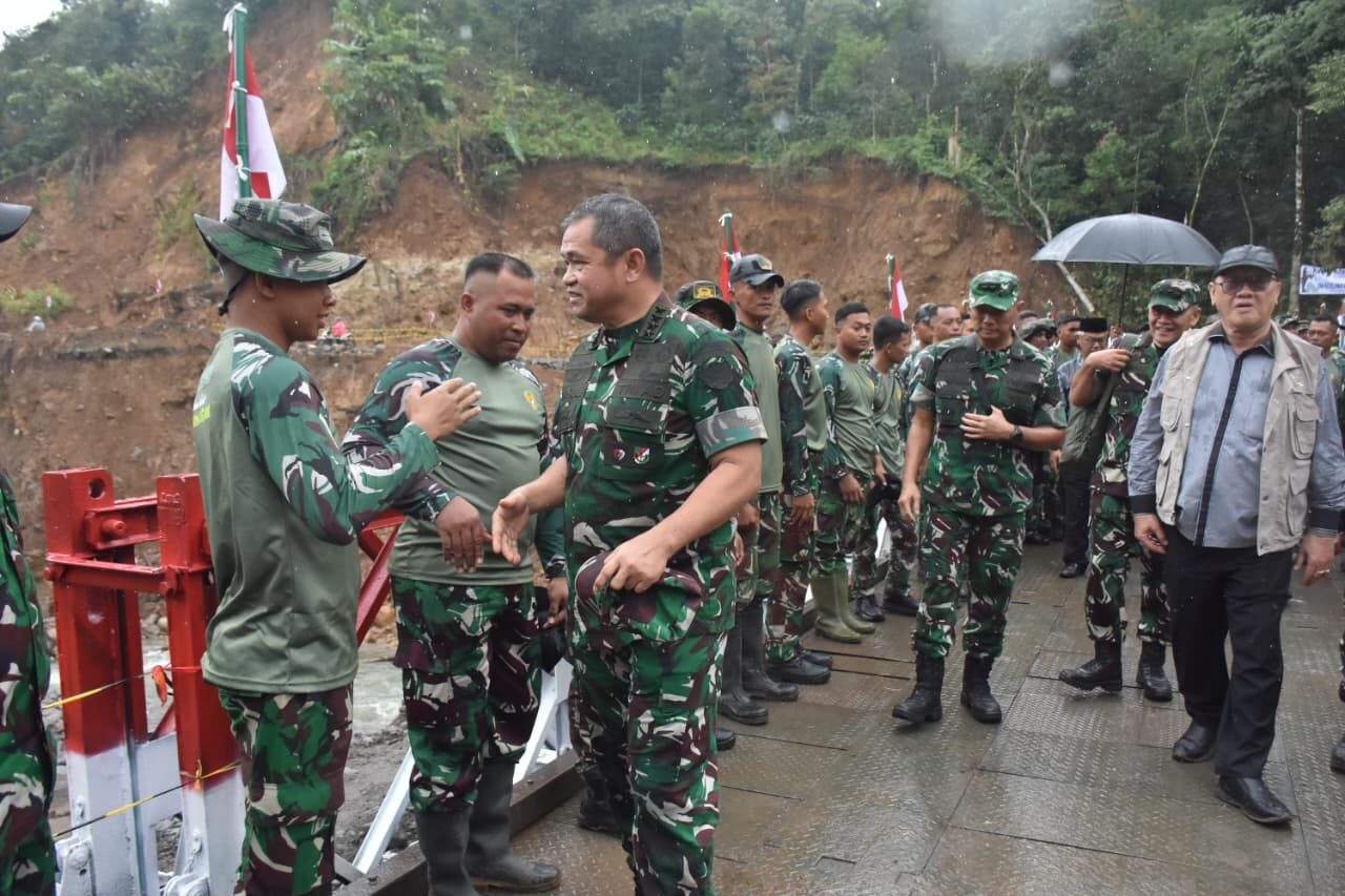 Kasad Resmikan Jembatan Bailey, Pulihkan Akses Jalan Lintas Nasional Takengon-Bireuen