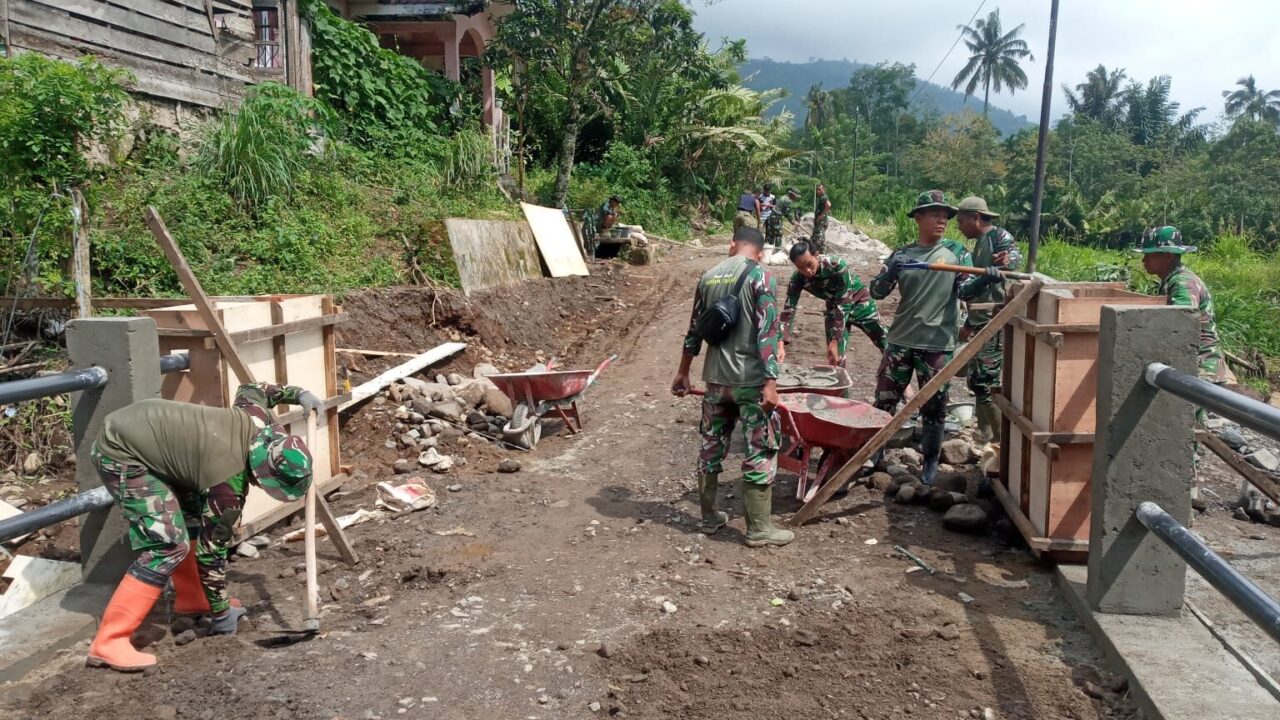 TNI AD Percepat Pembangunan Jembatan Aramco, Pulihkan Akses Warga Padangsidimpuan