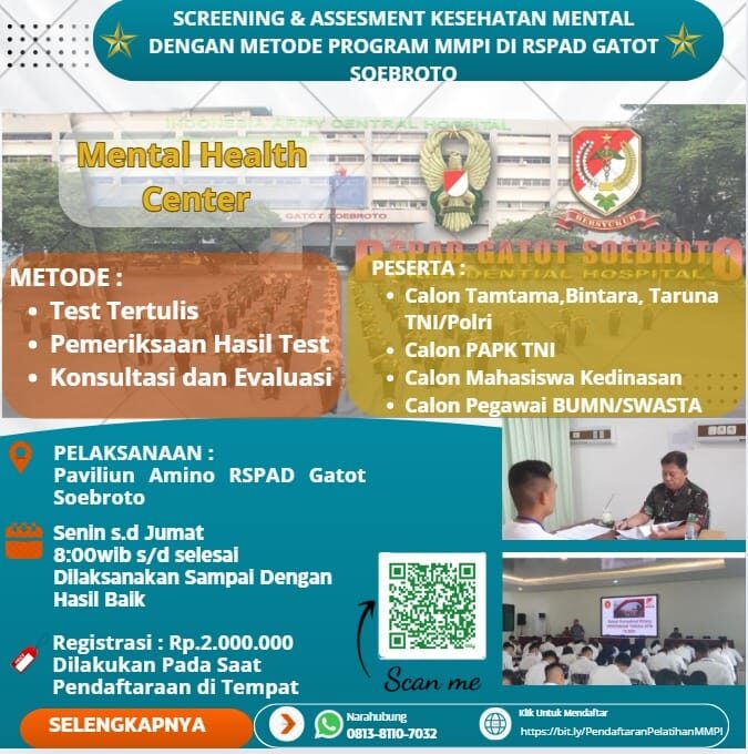 RSPAD Gatot Soebroto Hadirkan Layanan Screening dan Assessment Kesehatan Mental Profesional