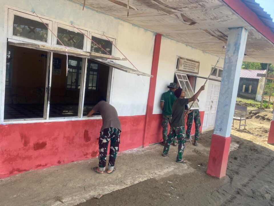 TNI Percepat Rehabilitasi SMPN 26 Takengon, Progres Capai 45 Persen