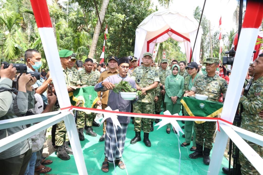 Kasad Resmikan Jembatan Garuda di Lhokseumawe Dan Launching 200 Titik Jembatan Garuda
