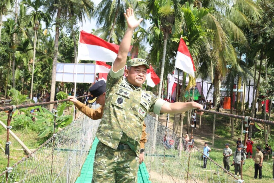Kasad Resmikan Jembatan Garuda di Lhokseumawe Dan Launching 200 Titik Jembatan Garuda