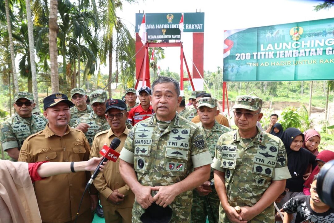Kasad Resmikan Jembatan Garuda di Lhokseumawe Dan Launching 200 Titik Jembatan Garuda