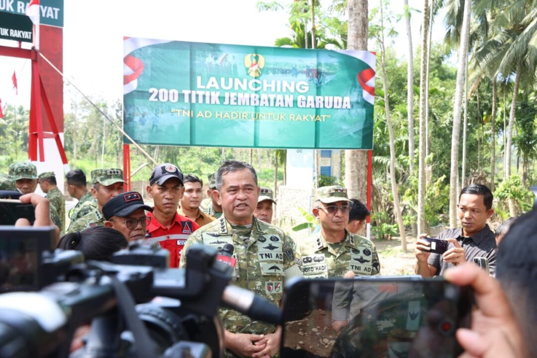 Kasad Resmikan Jembatan Garuda di Lhokseumawe Dan Launching 200 Titik Jembatan Garuda