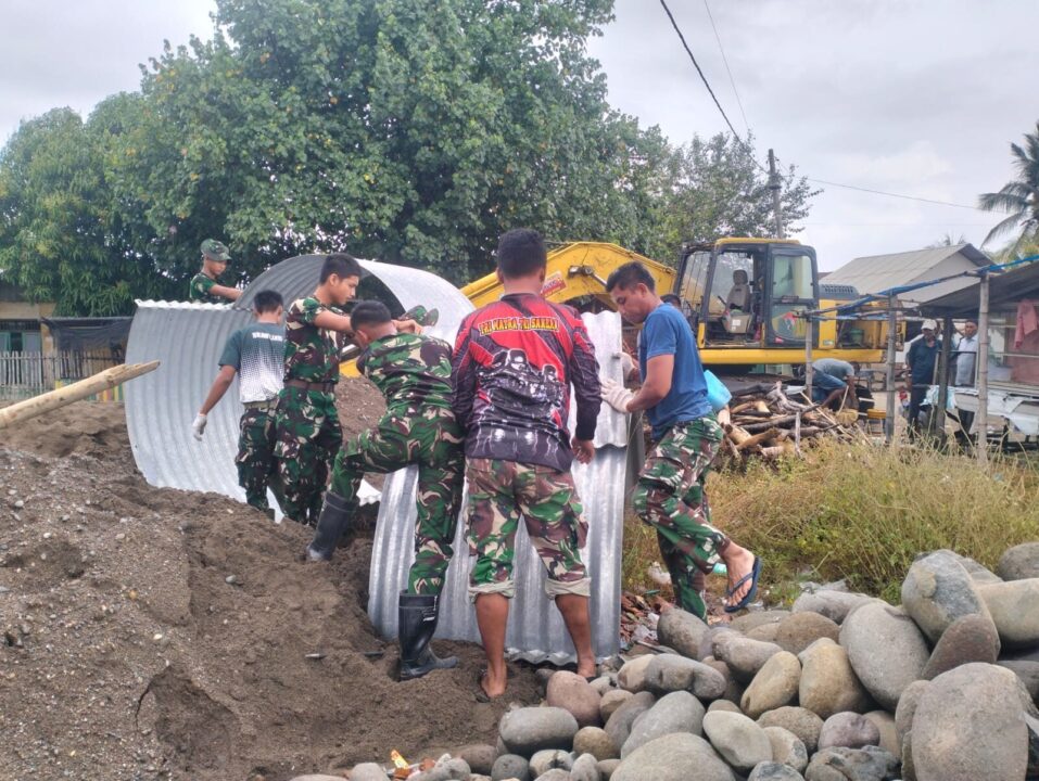 Percepat Konektivitas Wilayah, Kodam IM Lanjutkan Pembangunan Jembatan Armco di Aceh