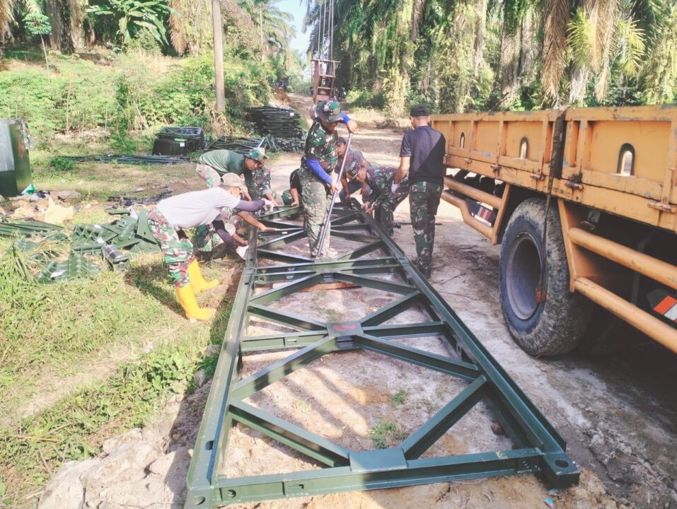 Jembatan Sungai Silimutan Rampung, TNI AD Buka Akses Warga Simalungun