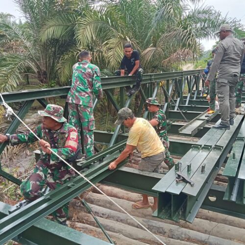 Jembatan Sungai Silimutan Rampung, TNI AD Buka Akses Warga Simalungun