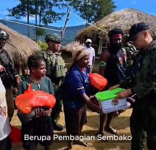 Koops TNI Habema Berbagi Kasih: Bagikan Sembako, Makan Bergizi Gratis, dan Pelayanan Kesehatan kepada Masyarakat Distrik Gome