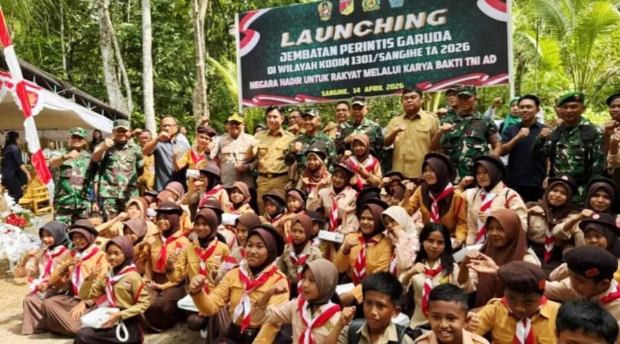 Dari Terisolasi ke Terhubung, Pangdam Mirza Resmikan Jembatan Penggerak Ekonomi Sangihe