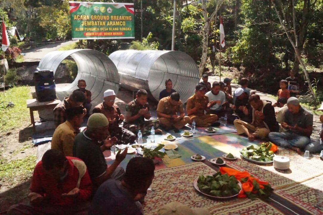 Buka Akses Pedalaman, TNI AD Ground Breaking Jembatan Armco di Bener Meriah