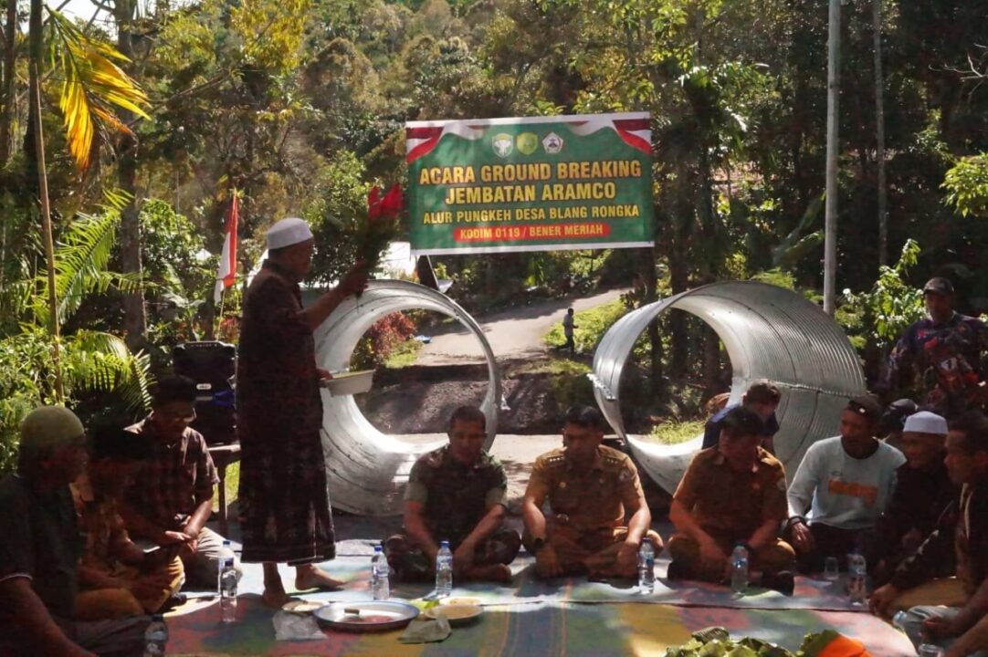 Buka Akses Pedalaman, TNI AD Ground Breaking Jembatan Armco di Bener Meriah