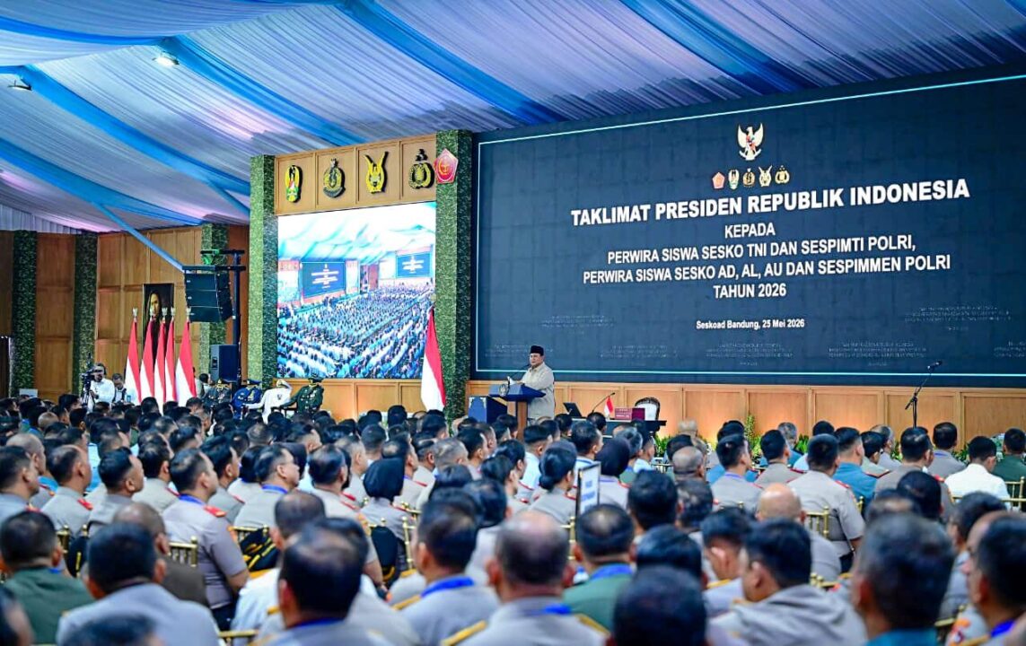 Kasad Hadiri Taklimat Presiden RI kepada 1.095 Pasis TNI-Polri di Seskoad
