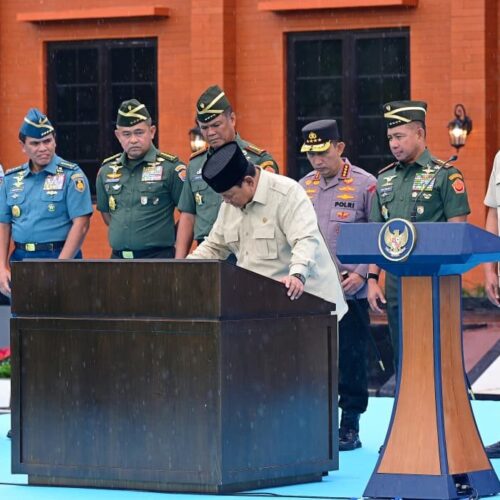 Kasad Hadiri Taklimat Presiden RI kepada 1.095 Pasis TNI-Polri di Seskoad