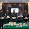 Satgas Pamtas Yonarhanud 1/PBC/1 Kostrad Gagalkan Penyelundupan Puluhan Kilo Narkoba