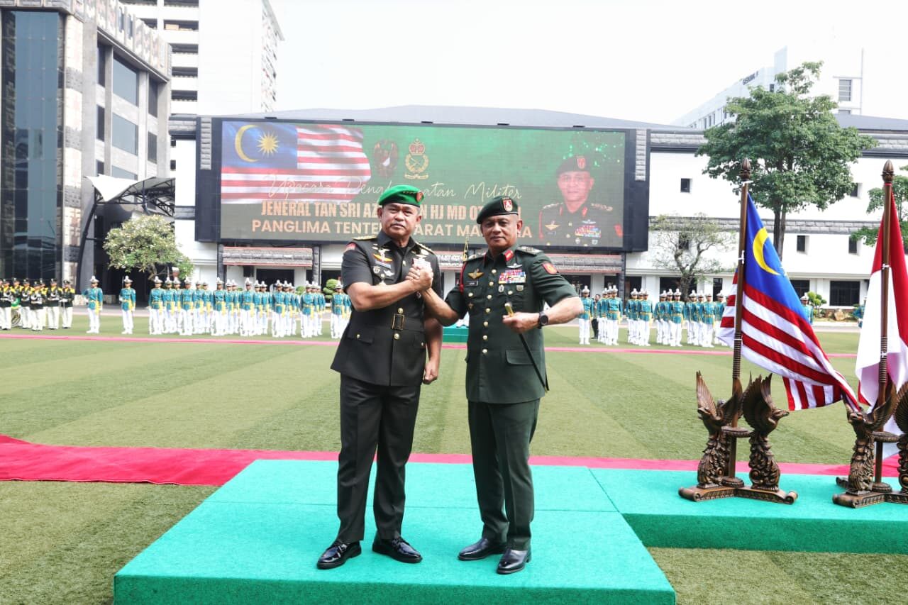 Perkuat Kemitraan Strategis, Kasad Terima Kunjungan Panglima Tentera Darat Malaysia