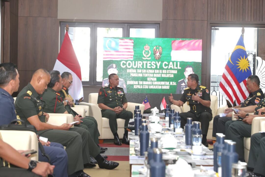 Perkuat Kemitraan Strategis, Kasad Terima Kunjungan Panglima Tentera Darat Malaysia