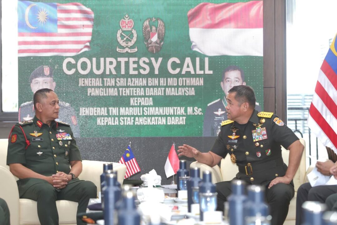 Perkuat Kemitraan Strategis, Kasad Terima Kunjungan Panglima Tentera Darat Malaysia